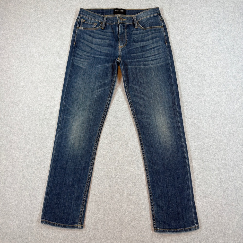 Black Orchid Hipster Crop Boyfriend Jeans Womens 24 Blue Distressed